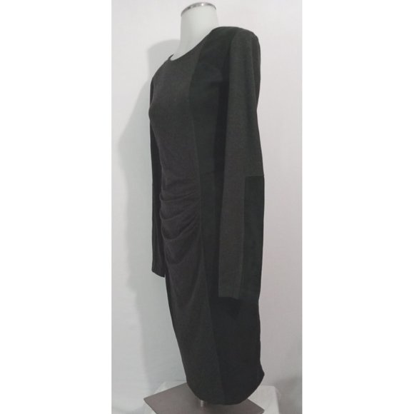 NYDJ Not Your Daughters Jeans Shaping Slimming Black Dress Faux Suede Panels 6 - Picture 2 of 10